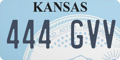 KS license plate 444GVV