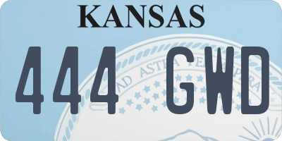 KS license plate 444GWD