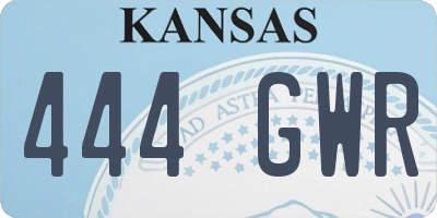 KS license plate 444GWR