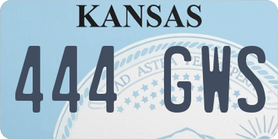 KS license plate 444GWS