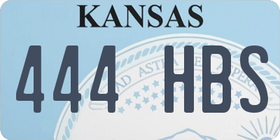KS license plate 444HBS