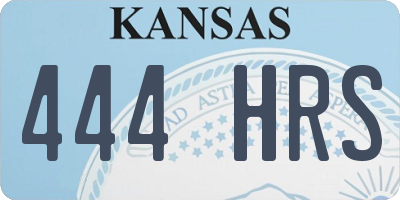 KS license plate 444HRS