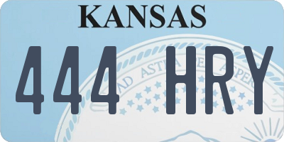KS license plate 444HRY