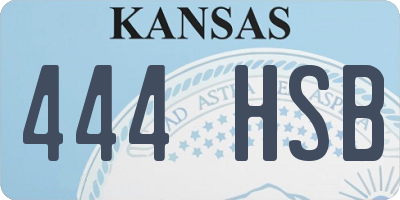 KS license plate 444HSB