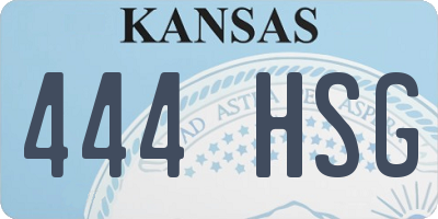 KS license plate 444HSG