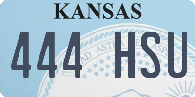 KS license plate 444HSU