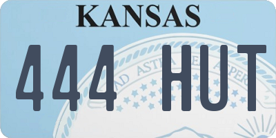 KS license plate 444HUT