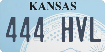 KS license plate 444HVL