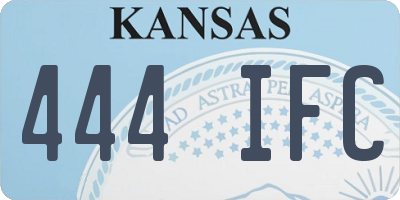 KS license plate 444IFC