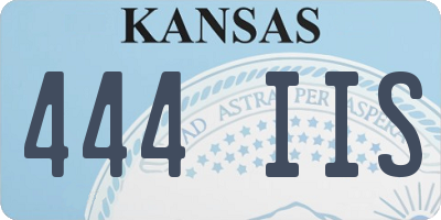 KS license plate 444IIS