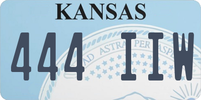 KS license plate 444IIW