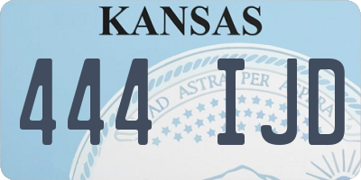 KS license plate 444IJD