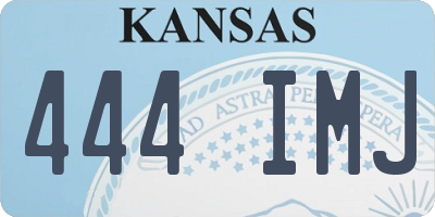 KS license plate 444IMJ