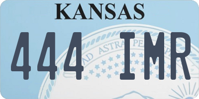 KS license plate 444IMR