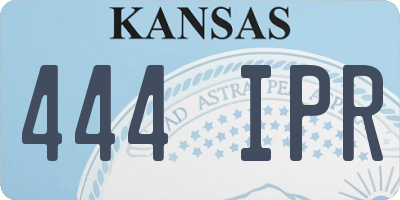 KS license plate 444IPR