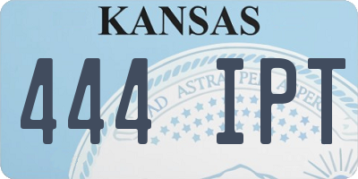 KS license plate 444IPT