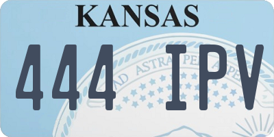 KS license plate 444IPV