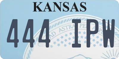 KS license plate 444IPW