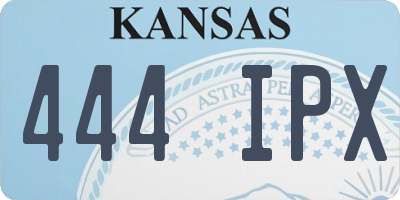 KS license plate 444IPX