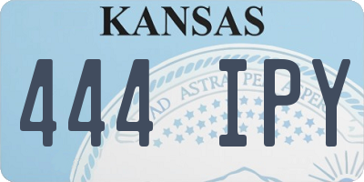 KS license plate 444IPY