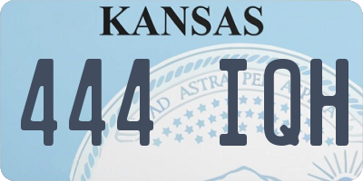 KS license plate 444IQH