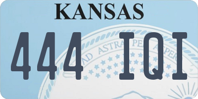 KS license plate 444IQI