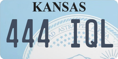 KS license plate 444IQL