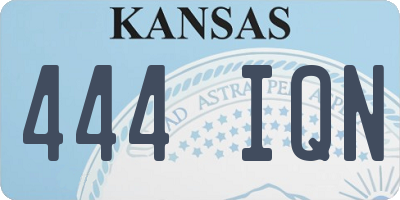 KS license plate 444IQN