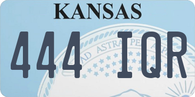 KS license plate 444IQR