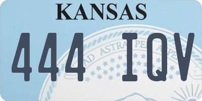 KS license plate 444IQV