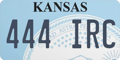 KS license plate 444IRC