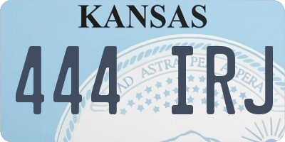 KS license plate 444IRJ