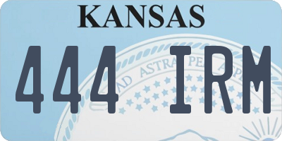 KS license plate 444IRM
