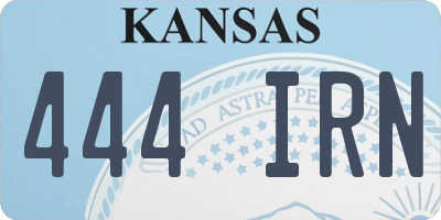 KS license plate 444IRN