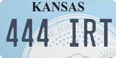 KS license plate 444IRT
