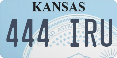 KS license plate 444IRU