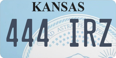 KS license plate 444IRZ