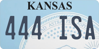 KS license plate 444ISA