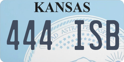 KS license plate 444ISB