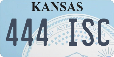 KS license plate 444ISC