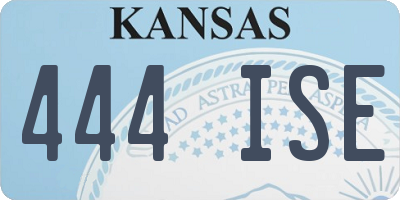 KS license plate 444ISE