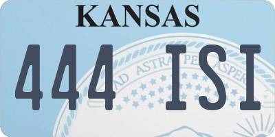 KS license plate 444ISI