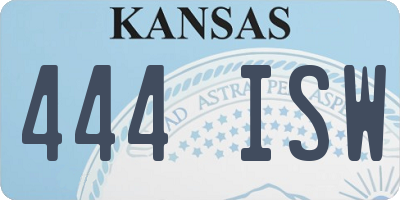KS license plate 444ISW