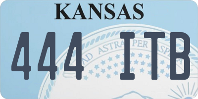 KS license plate 444ITB