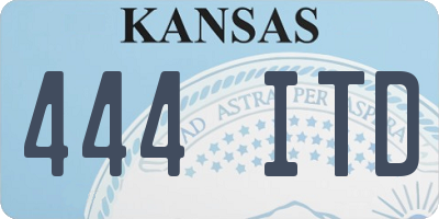 KS license plate 444ITD