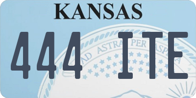 KS license plate 444ITE
