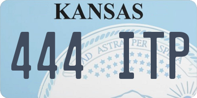 KS license plate 444ITP