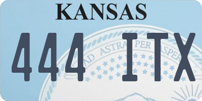 KS license plate 444ITX