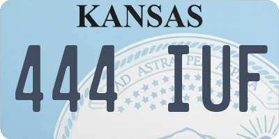 KS license plate 444IUF