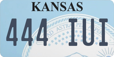 KS license plate 444IUI